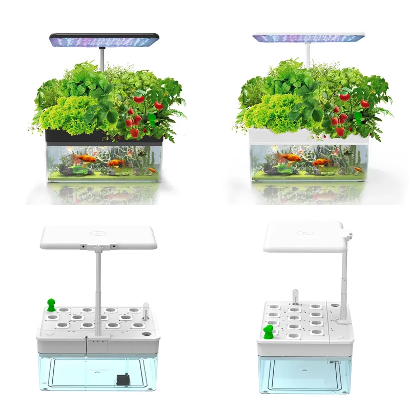Smart Garden Indoor - IGS-70ブランド 室内水耕栽培アクアポニックLED育成ライトとスマートガーデンシステム搭載の水槽（魚飼育用）