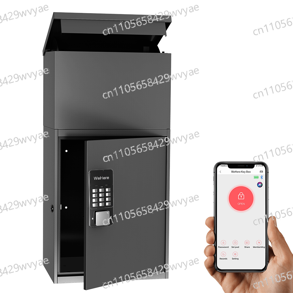 Smart Garden Box - ホームレターデリバリーボックスロックラベルキーレスアンロックパッケージボックス盗難防止屋外スマートメールボックス金属製パッケージデリバリーボックス