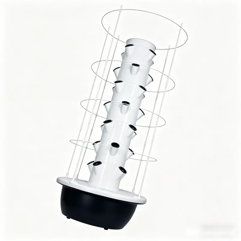 Smart Garden Trellis - 5層式スペースツリー垂直水耕栽培タワー、スマート野菜プランター（トレリス付き）、室内庭園、土を使わない栽培、エアロポニック