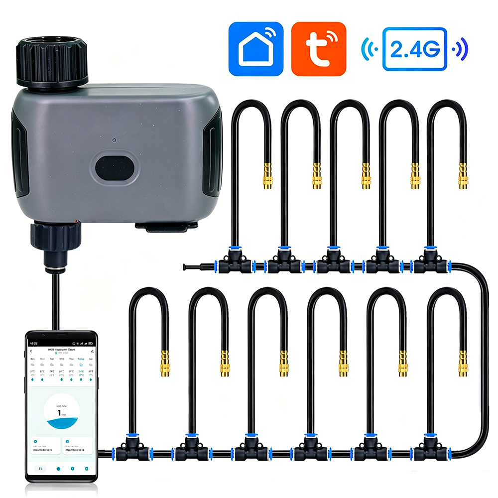 Smart Garden Refill - Tuya スマート Wifi 灌漑タイマー スプレーヤー散水キット 庭の芝生植物用