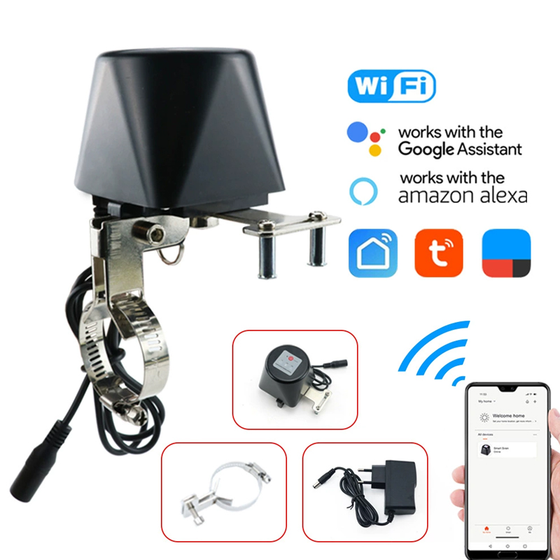 Smart Garden Irrigation - Tuya スマートガスバルブ WIFI ガーデンウォーターシャットオフタイマー灌漑コントローラー Alexa Google
