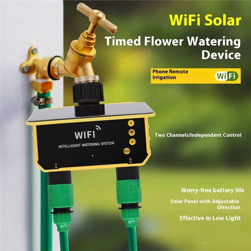 1/2出力WIFIソーラー灌漑タイマー制御装置、雨感知機能付 - Smart Garden Tap のレビューと価格