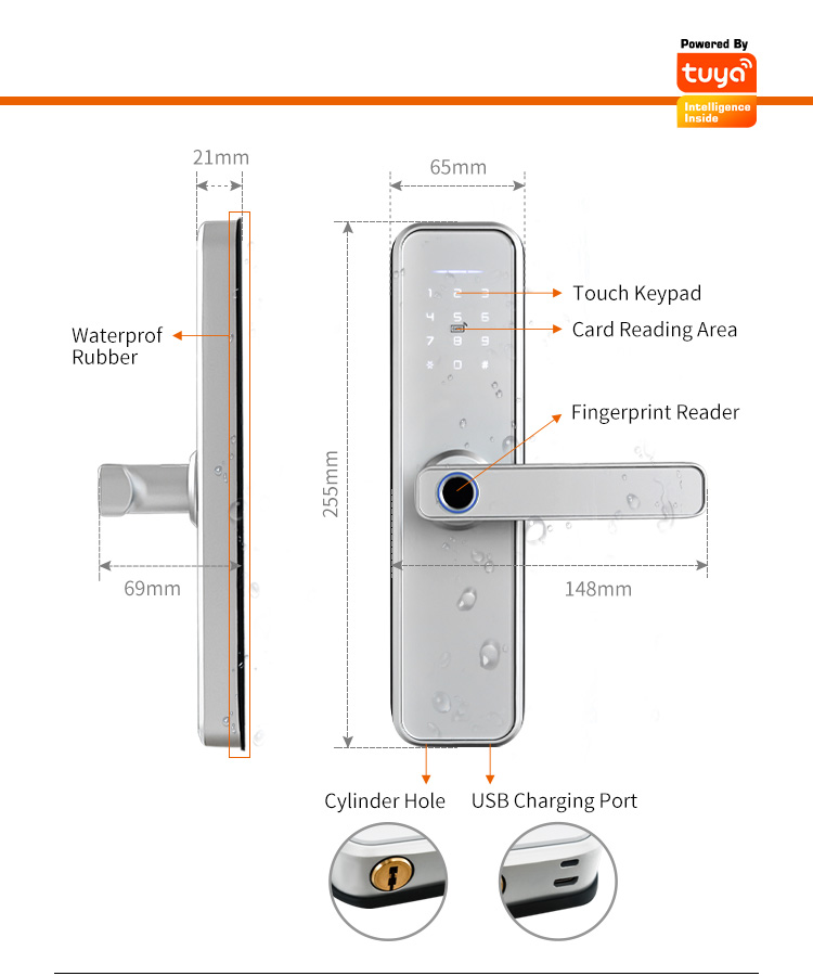 セラドゥーラ インテリジェ X5 防水 Tuya バイオメト - Smart Garden Door Lock のレビューと価格