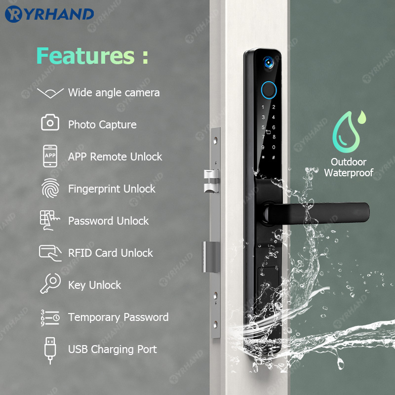 Yrhand-防水IP66スマートロック,アルミニウム引き戸 - Smart Garden Door Lock のレビューと価格