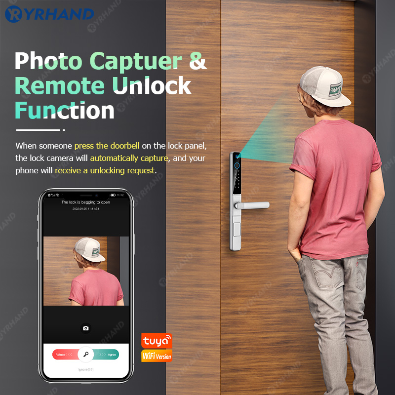 Yrhand-防水IP66スマートロック,アルミニウム引き戸 - Smart Garden Door Lock のレビューと価格