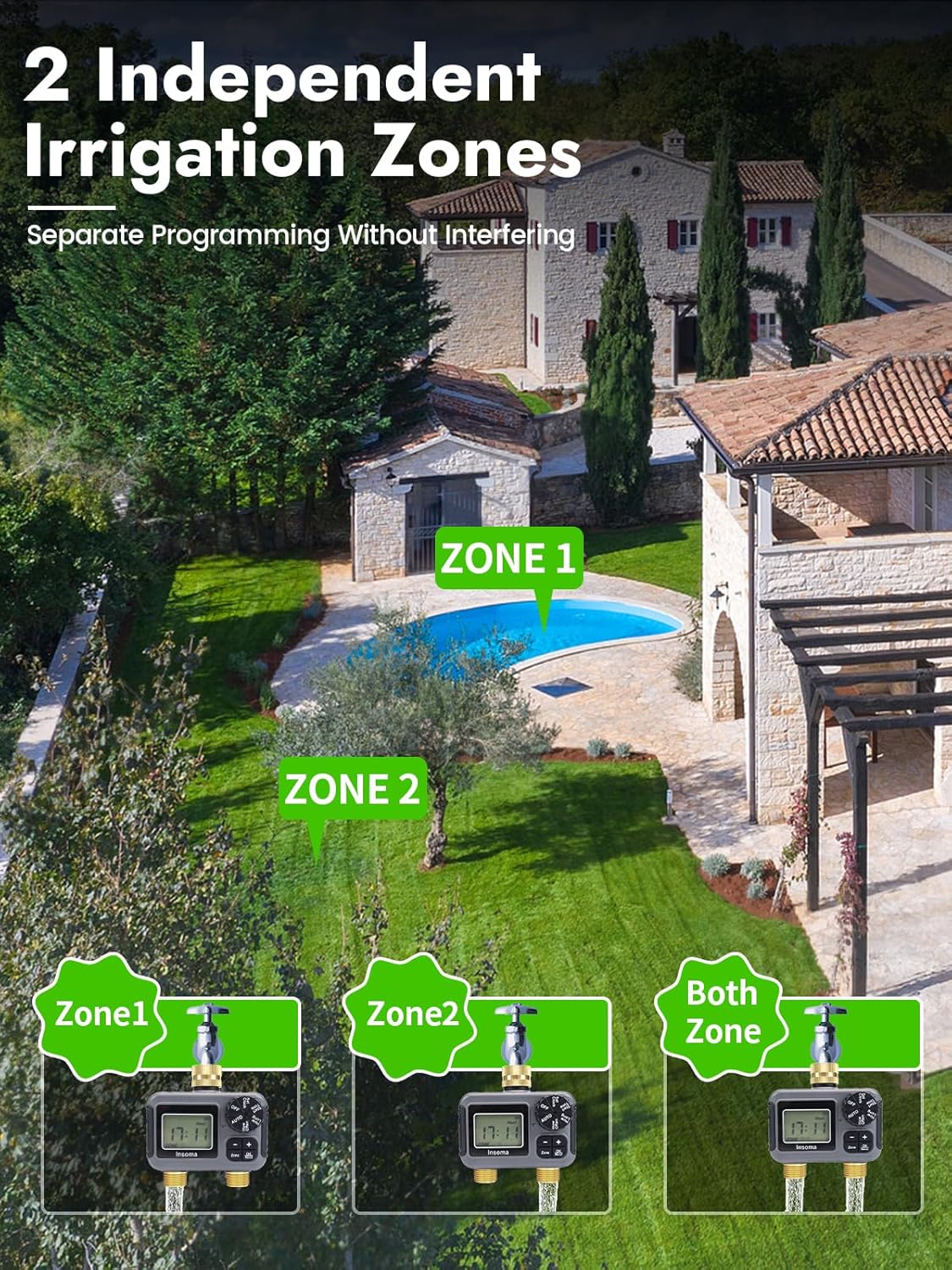 Insoma スマート灌漑散水システム デュアルコンセント  - Smart Garden Refill のレビューと価格