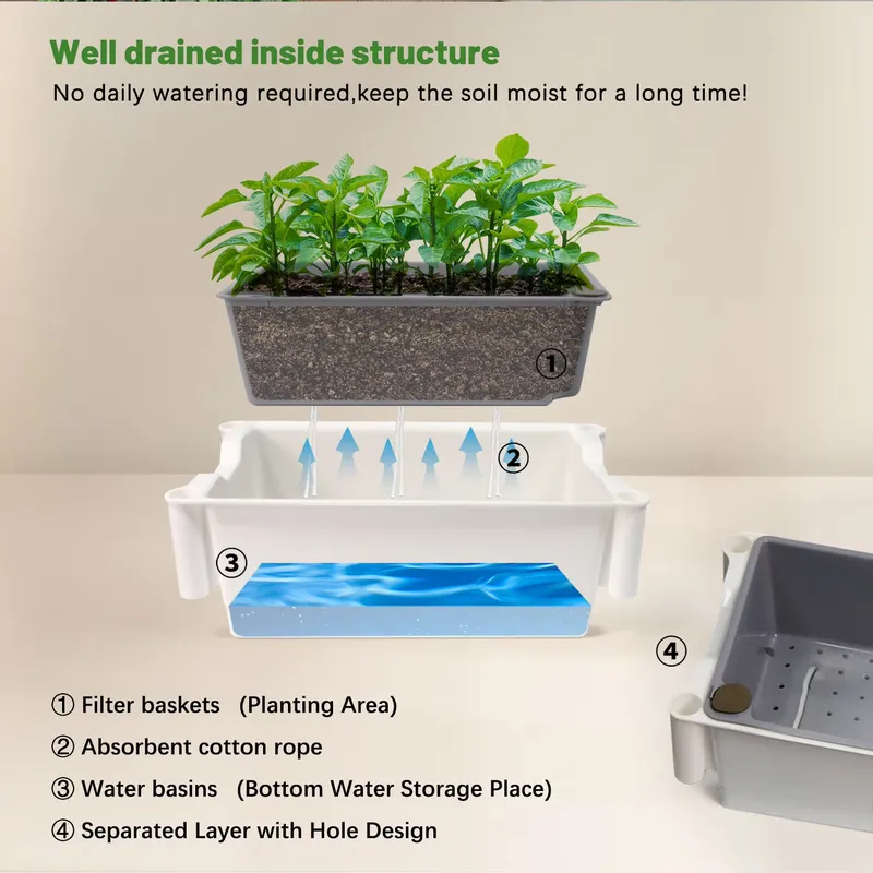 移動式垂直型3段自動給水スマートガーデンプランターボックスス - Smart Garden Box のレビューと価格