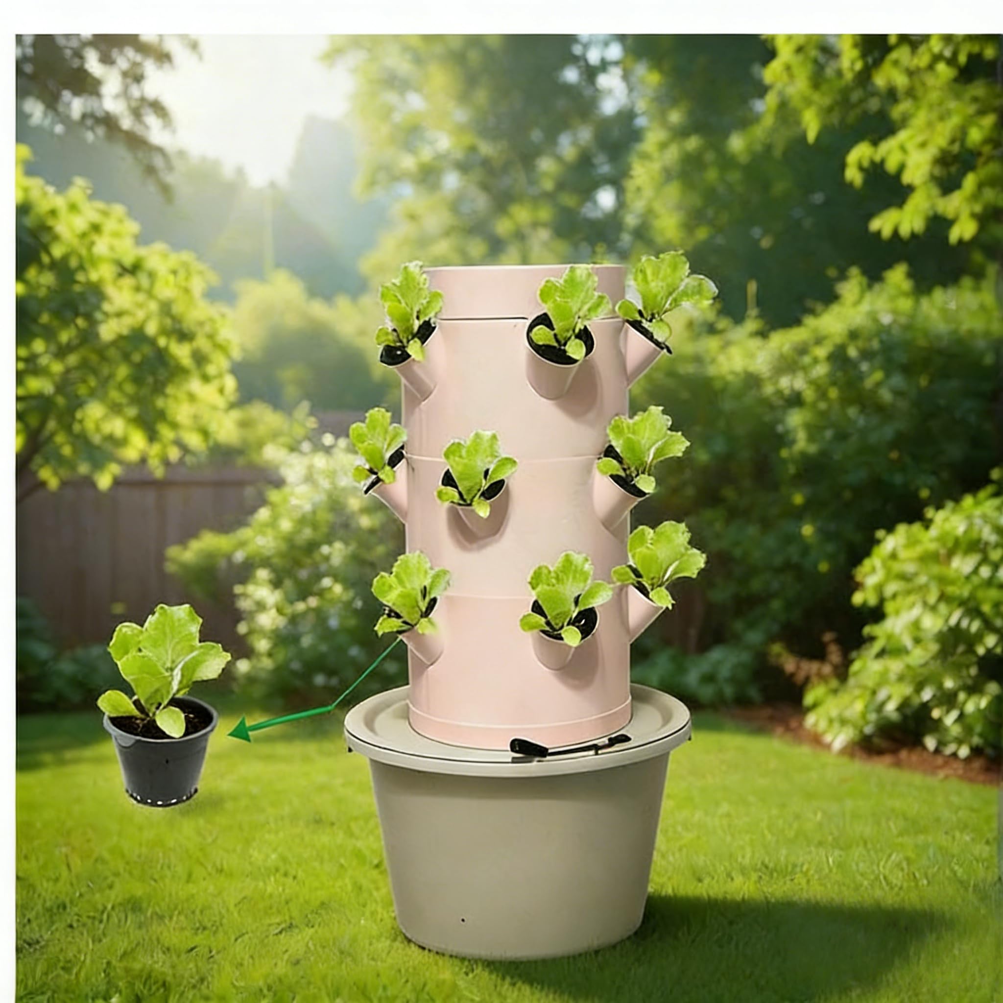 垂直水耕栽培システム |   3層15穴屋内ガーデンキット（ - Indoor Herb Garden Kit のレビューと価格