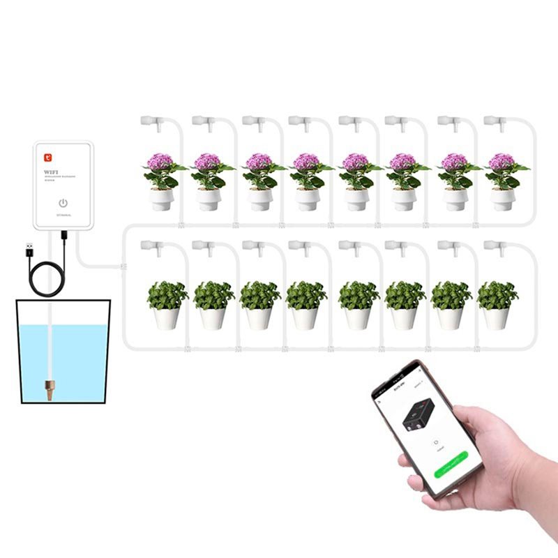 自動点滴灌漑システムキット Tuya スマートWiFiガーデ - Smart Garden Irrigation のレビューと価格