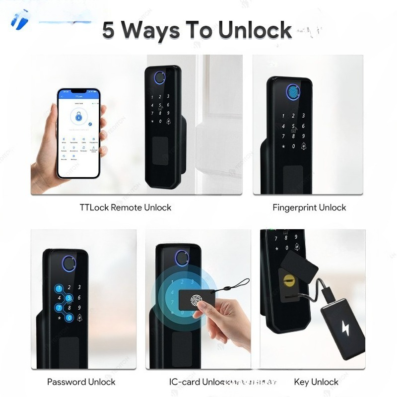 両面指紋認証防水配線不要スマートガーデンロック、屋外耐日性鉄 - Smart Garden Door Lock のレビューと価格
