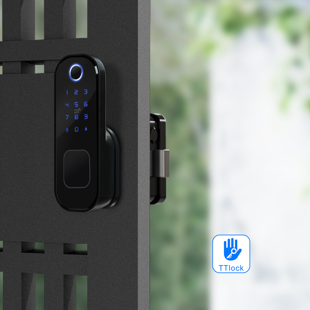 インテリジェントドアロック,両面指紋センサー,RFIDカード - Smart Garden Door Lock のレビューと価格