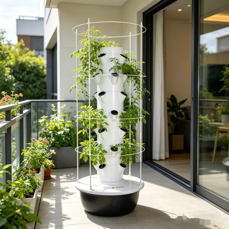 5層エアロポニック水耕栽培タワー 室内ハーブ野菜プランター  - Smart Garden Trellis のレビューと価格