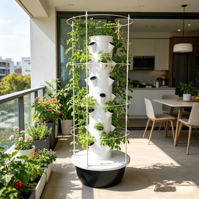 9層水耕栽培タワーガーデンキット、スマートホーム野菜栽培器、 - Smart Garden Trellis のレビューと価格