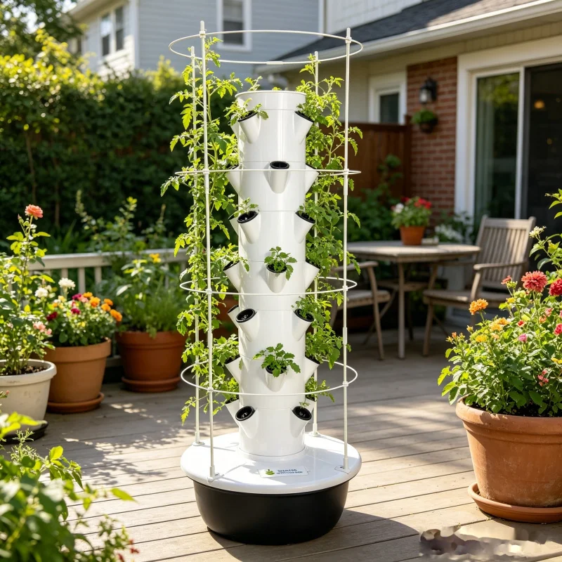 9層水耕栽培タワーガーデンキット、スマートホーム野菜栽培器、 - Smart Garden Trellis のレビューと価格
