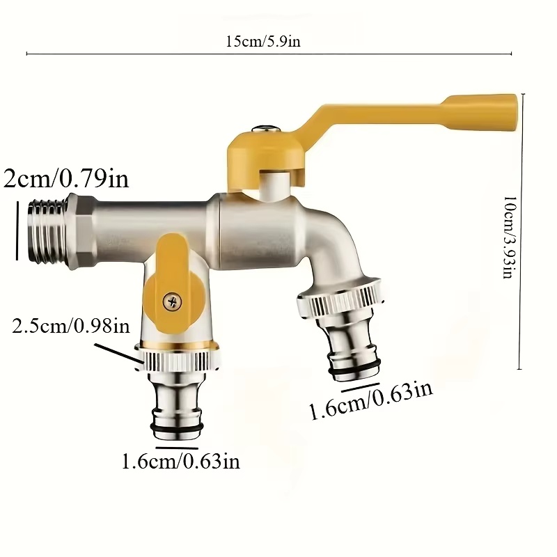 ダブルアウトレットガーデンホース蛇口 - 1/2インチ接続、 - Smart Garden Tap のレビューと価格