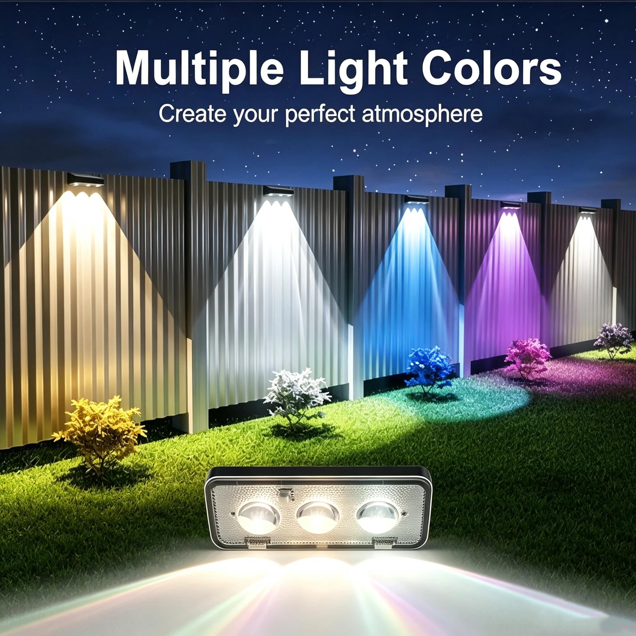 RGB ソーラーフェンスライト屋外装飾スマート LED ステ - Smart Garden Fence & Balcony Hanging Planter のレビューと価格