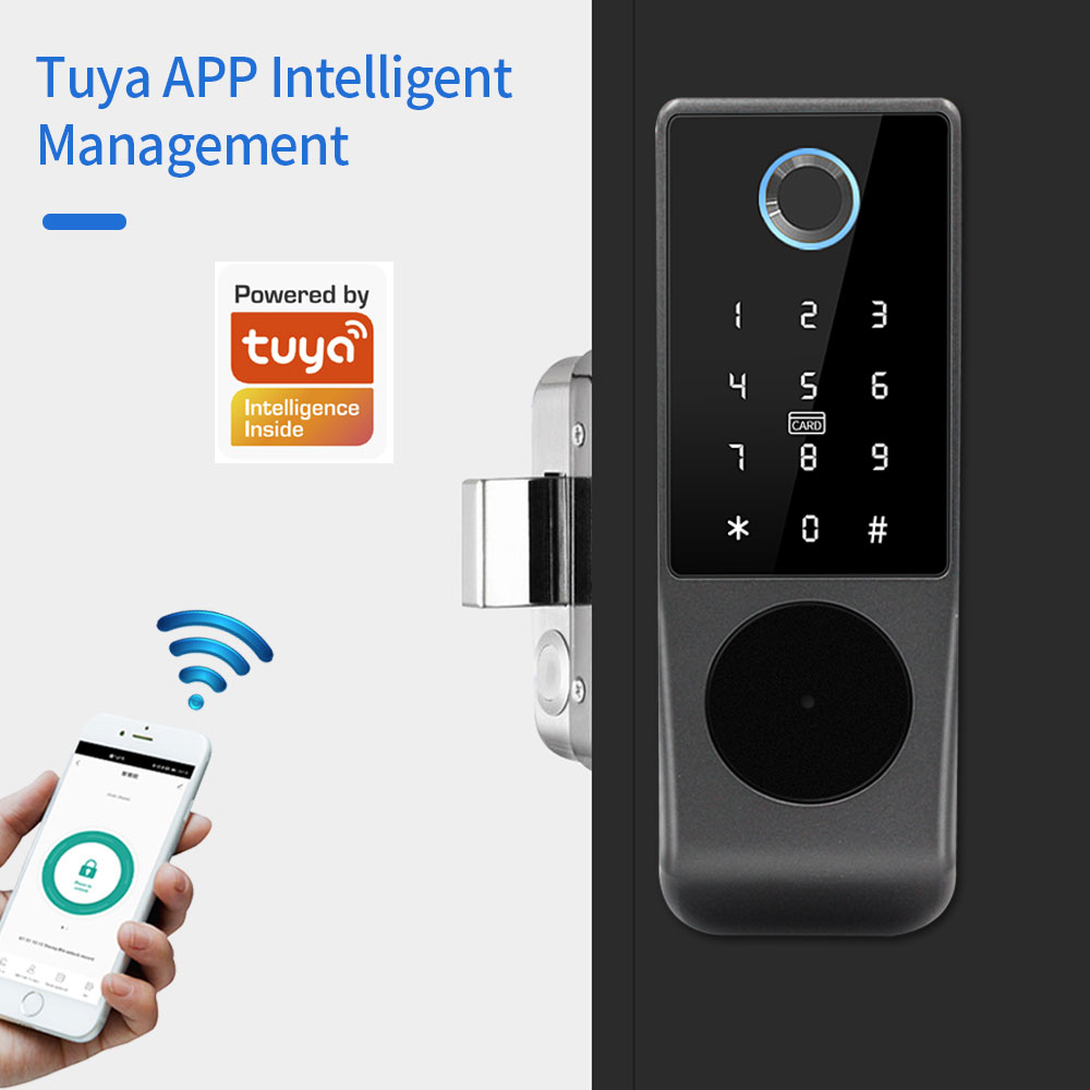 TUYA WIFI スマートドアロック指紋ロック IC カー - Smart Garden Door Lock のレビューと価格