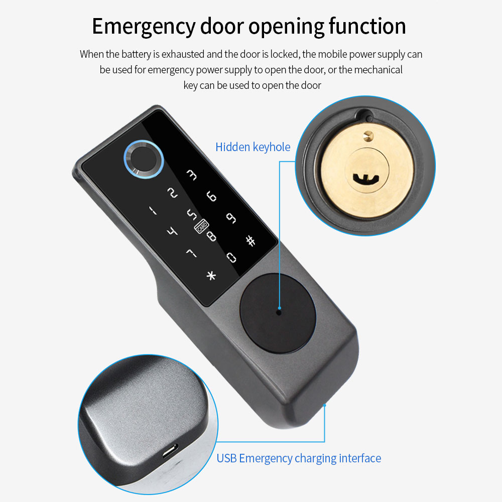 TUYA WIFI スマートドアロック指紋ロック IC カー - Smart Garden Door Lock のレビューと価格