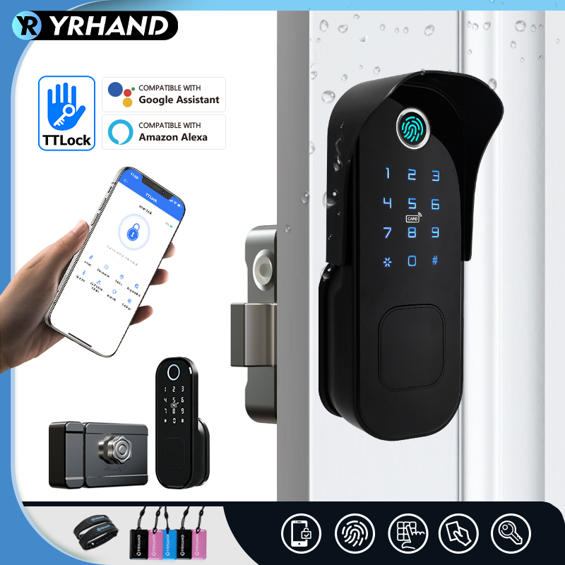 Tuya 指紋ドアロック防水屋外ゲート Bluetooth  - Smart Garden Door Lock のレビューと価格
