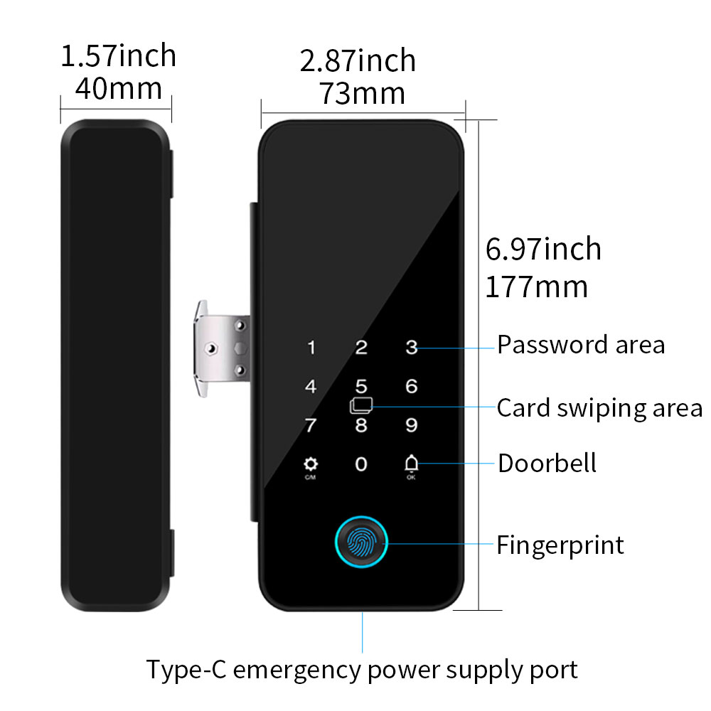 Tuya Smart Life Bluetooth ガラスド - Smart Garden Door Lock のレビューと価格