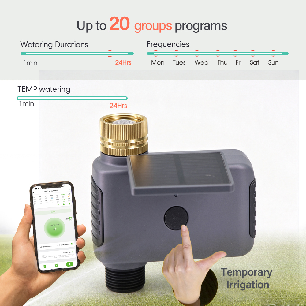 BSP/NPT TuyaスマートソーラーWi-Fiタイマー、 - Smart Garden Refill のレビューと価格