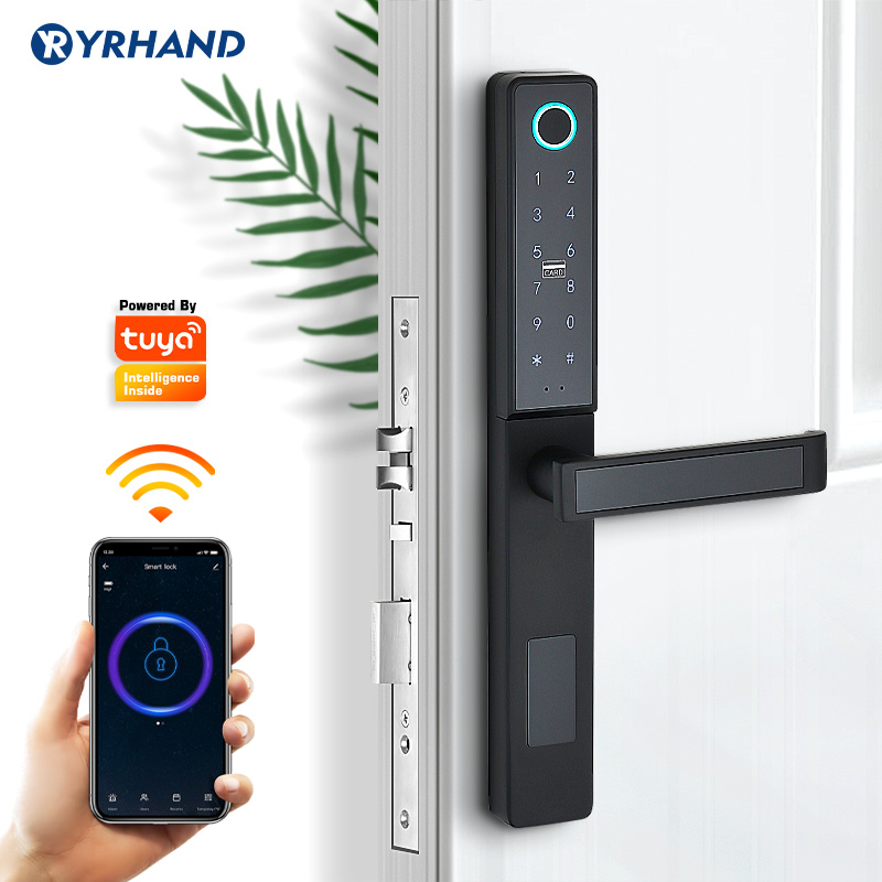 Tuya-インテリジェント指紋ドアロック,アルミニウム,wi - Smart Garden Door Lock のレビューと価格