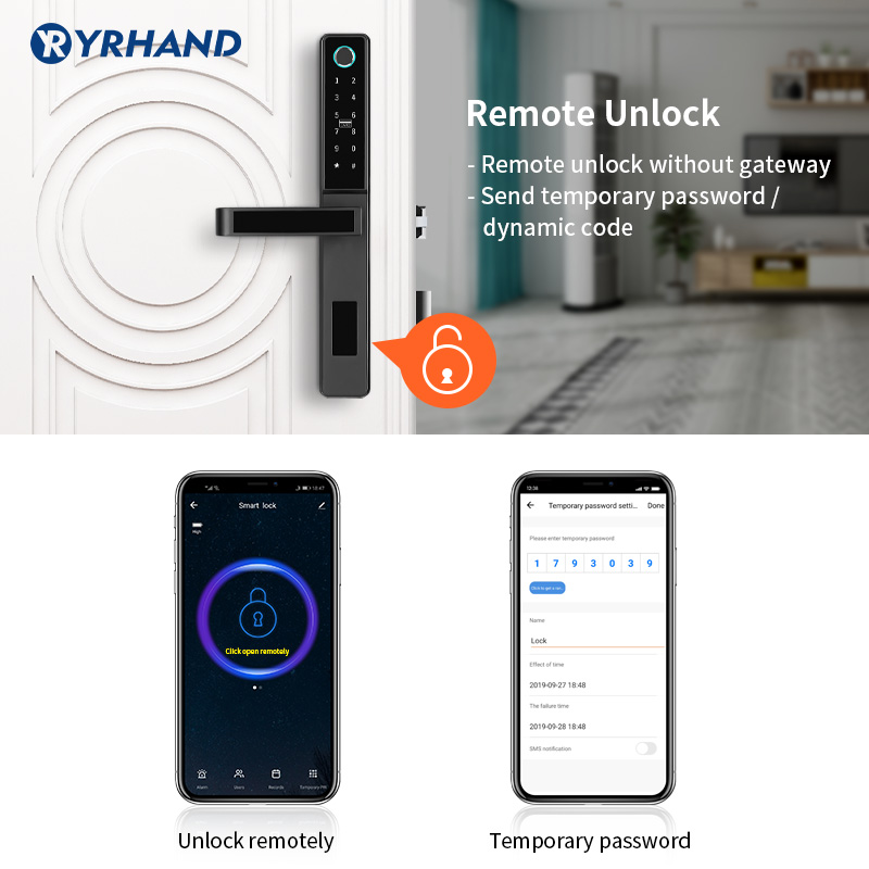Tuya-インテリジェント指紋ドアロック,アルミニウム,wi - Smart Garden Door Lock のレビューと価格