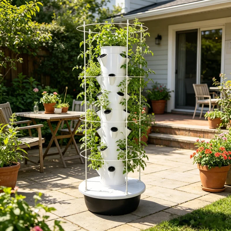 9層式水耕栽培タワー型室内野菜プランター、トレリス付きスマー - Smart Garden Trellis のレビューと価格
