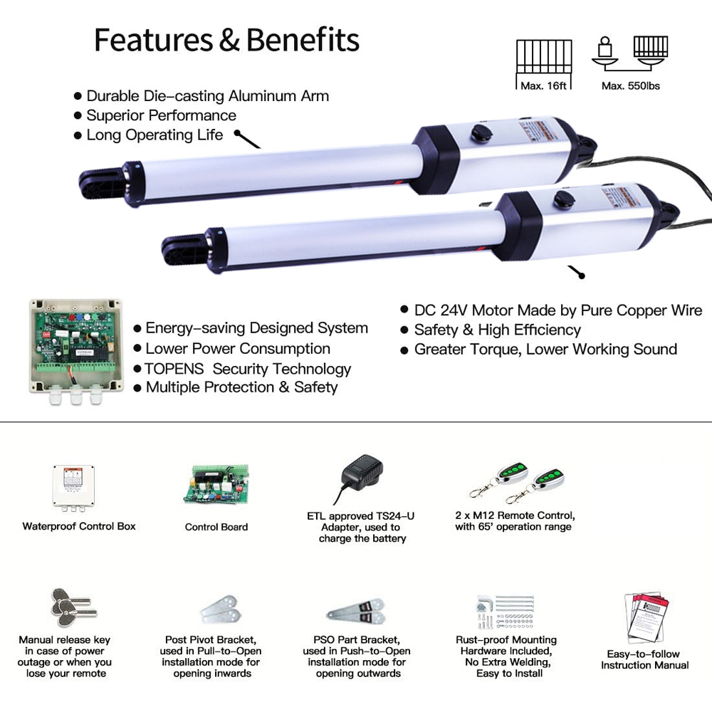MK702 200KG自動スイングゲートオペレーター - フ - Smart Garden Fence & Balcony Hanging Planter のレビューと価格