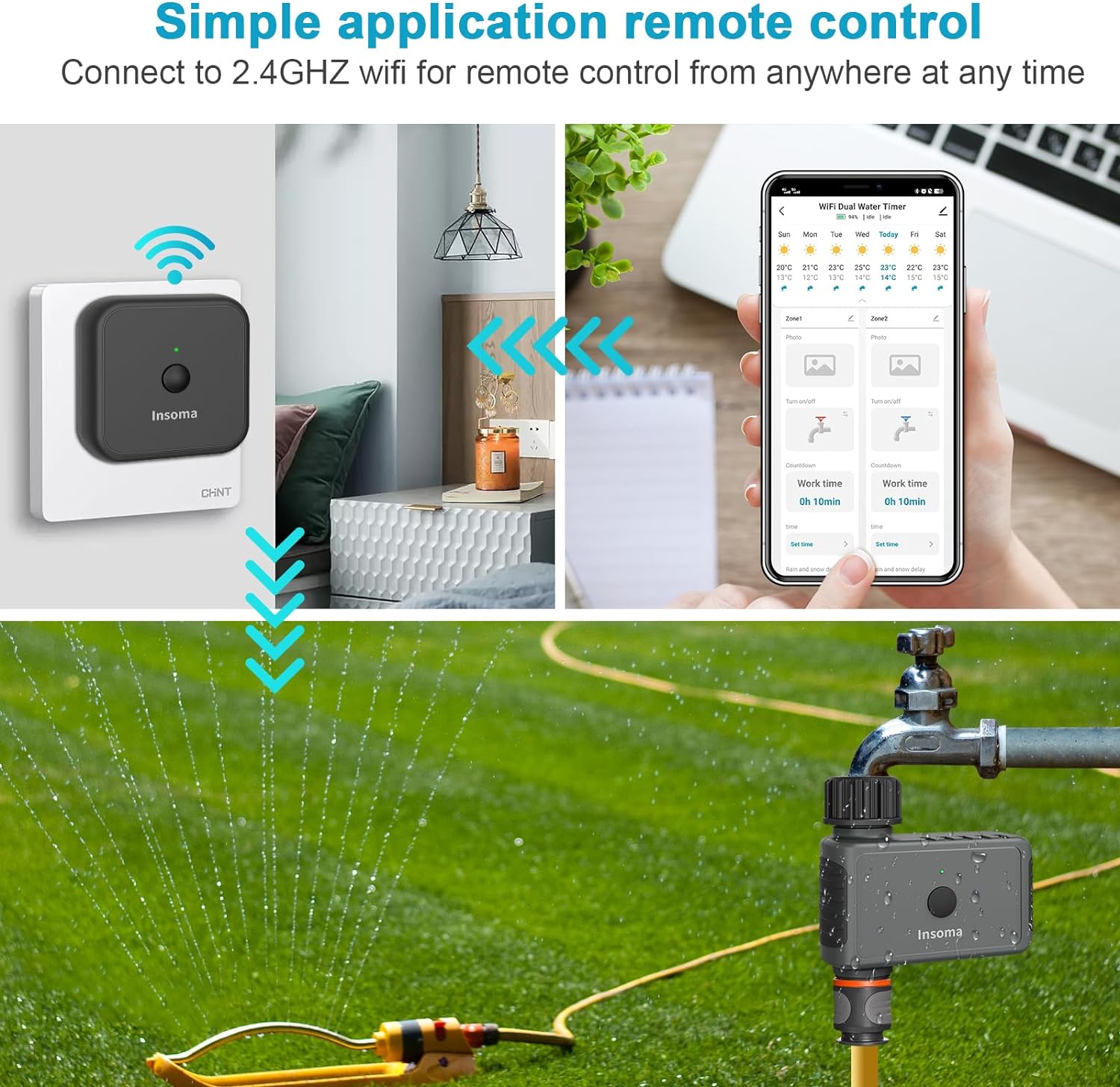 Insoma Wifi 自動散水タイマー リモートガーデンウ - Smart Garden Refill のレビューと価格
