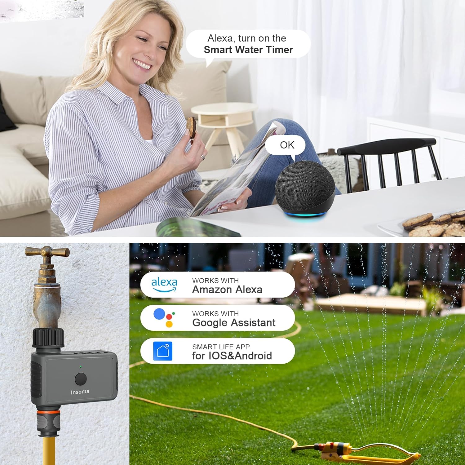 Insoma Wifi 自動散水タイマー リモートガーデンウ - Smart Garden Refill のレビューと価格