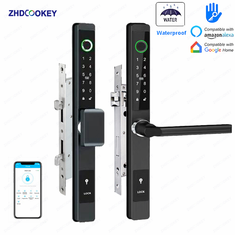 ZHDCOOKEY 生体認証デジタルドアロック 防水 TTL - Smart Garden Door Lock のレビューと価格