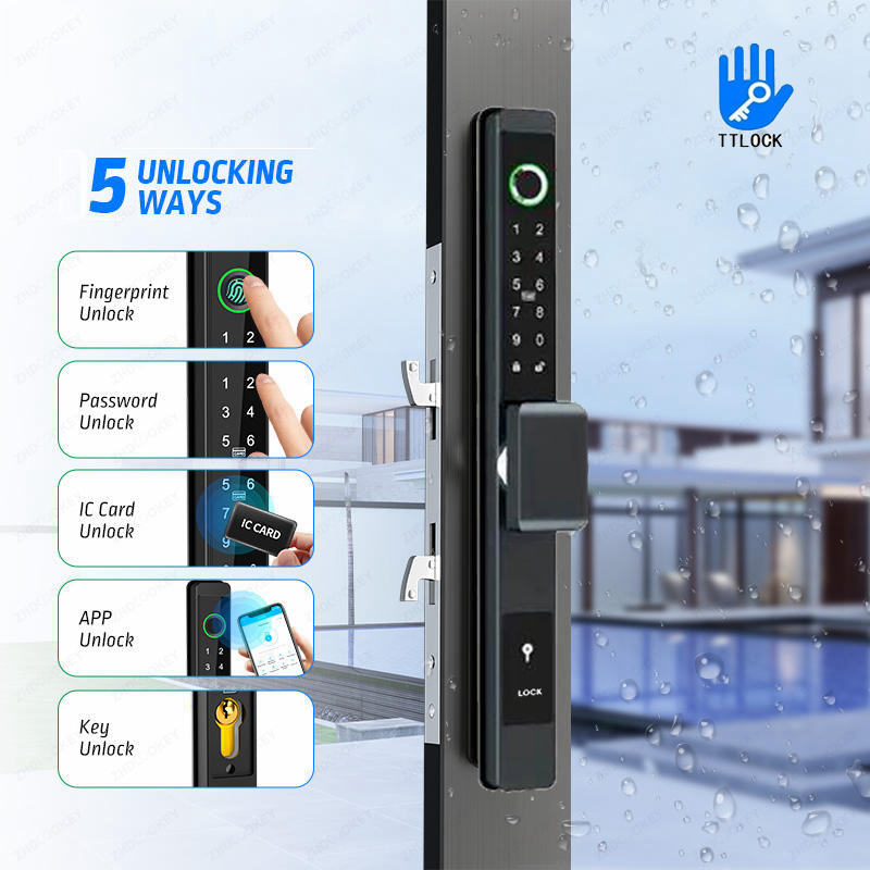 ZHDCOOKEY 生体認証デジタルドアロック 防水 TTL - Smart Garden Door Lock のレビューと価格