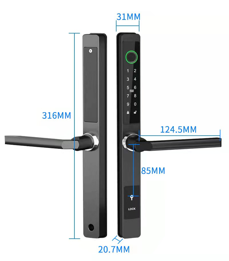 ZHDCOOKEY 生体認証デジタルドアロック 防水 TTL - Smart Garden Door Lock のレビューと価格