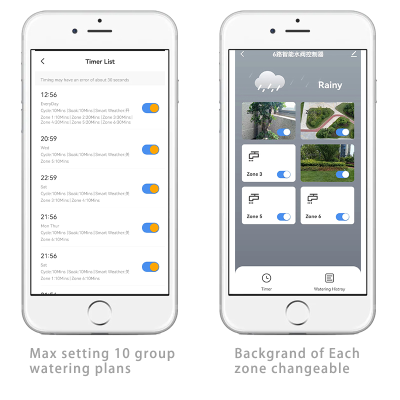 6ゾーンWiFi接続Tuyaスマートホーム散水タイマーとガー - Smart Garden Refill のレビューと価格