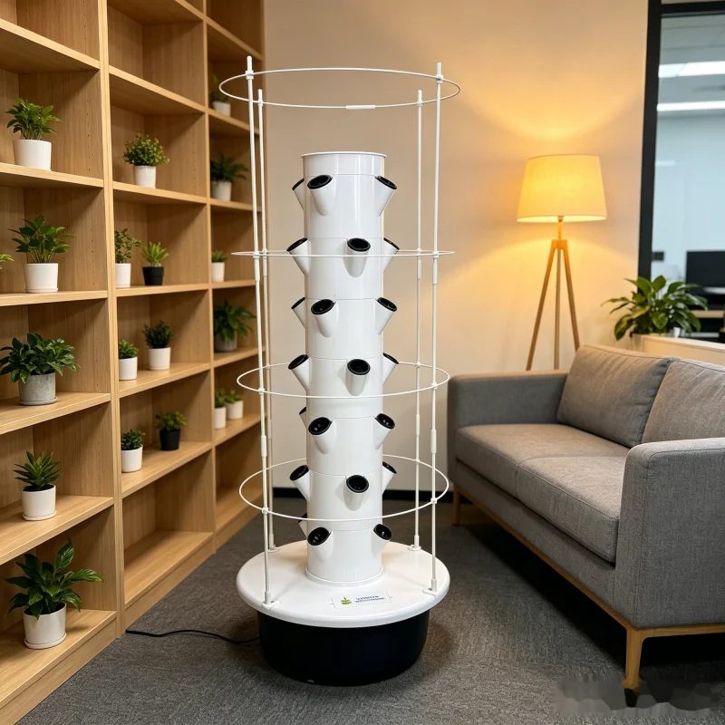 5層式スペースツリー垂直水耕栽培タワー、スマート野菜プランタ - Smart Garden Trellis のレビューと価格