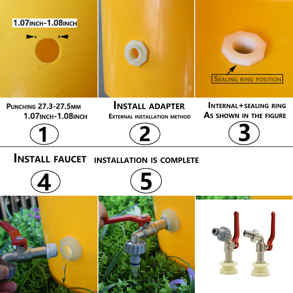 IBC タンクタップアダプターニップル S60X6 スレッド - Smart Garden Tap のレビューと価格