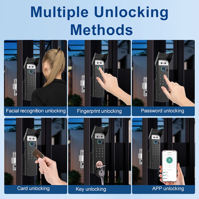 屋外防水スマートTuya Wifiロック 3D顔認証デジタル - Smart Garden Door Lock のレビューと価格