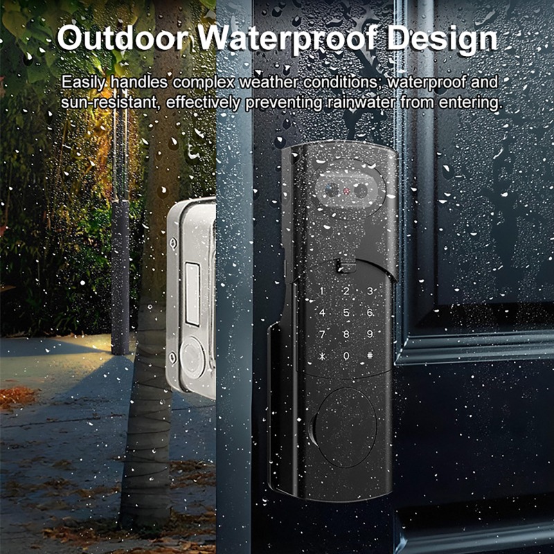 屋外防水スマートTuya Wifiロック 3D顔認証デジタル - Smart Garden Door Lock のレビューと価格
