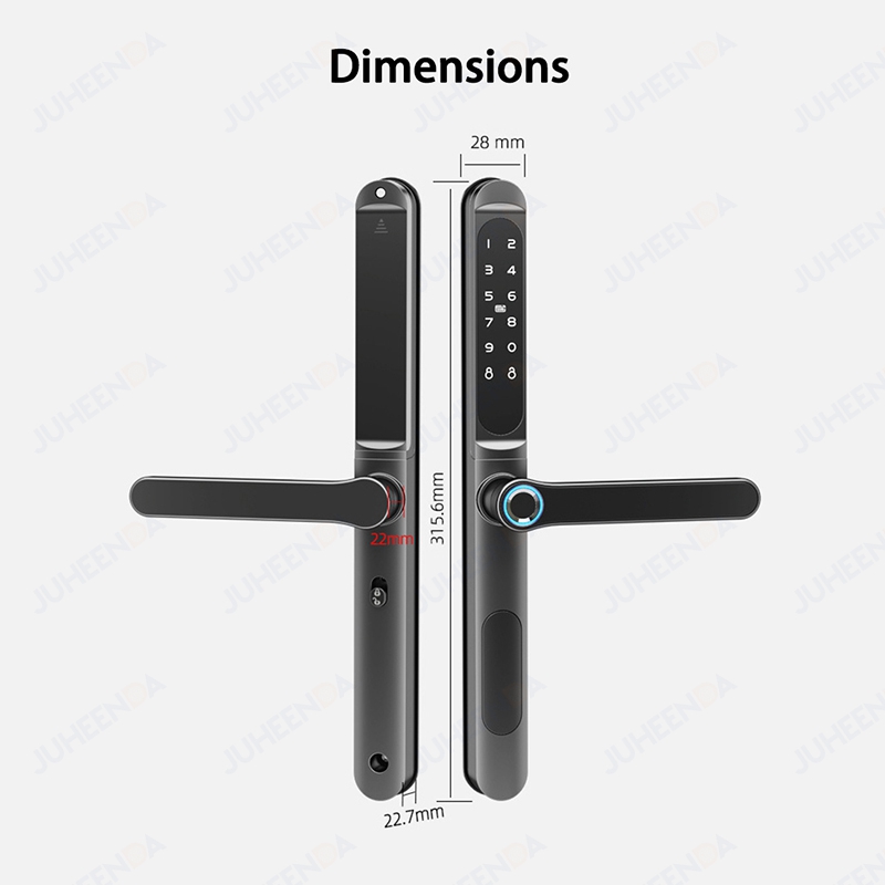 アルミニウム製電子引き戸ロック,防水,指紋,デジタルパスワー - Smart Garden Door Lock のレビューと価格