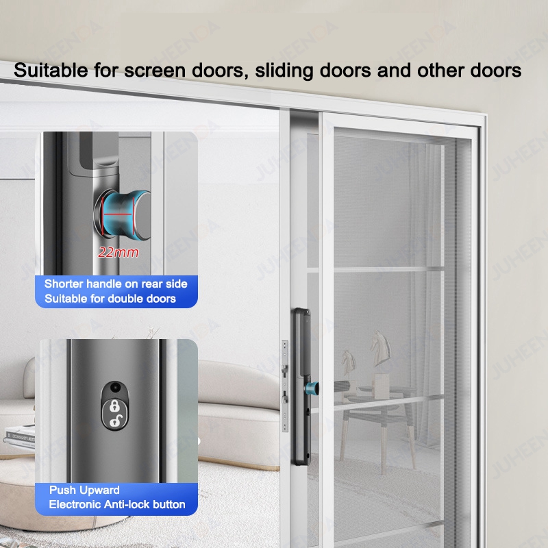 アルミニウム製電子引き戸ロック,防水,指紋,デジタルパスワー - Smart Garden Door Lock のレビューと価格